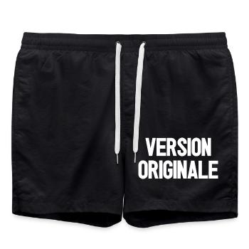 VERSION ORIGINALE !  - Short de bain - noir - Devant - AI Model Male 185 light (185cm)