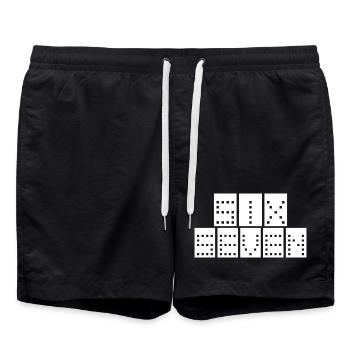 67 - Soixante-sept Numéro 67 Mème Six Seven Mème - Short de bain - noir - Devant - AI Model Male 185 light (185cm)