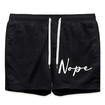 Non écriture manuscrite sur le noir - Short de bain - noir - Devant - AI Model Male 185 light (185cm)