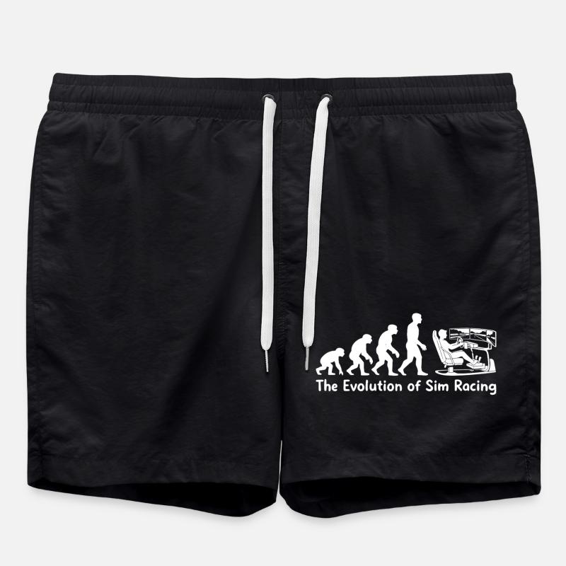 Die Evolution des Sim Racings - Badeshorts - Schwarz