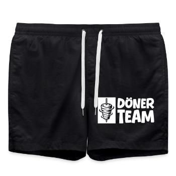 Döner Team - Badeshorts - Schwarz - Vorne - AI Model Male 185 light (185cm)