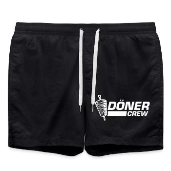 Döner Crew - Badeshorts - Schwarz - Vorne - AI Model Male 185 light (185cm)