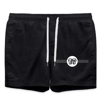 Icône des gants de boxe - Short de bain - noir - Devant - AI Model Male 185 light (185cm)