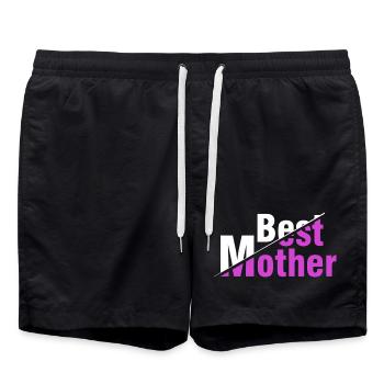 Best Mother Shirt – Funny Mothers Day Birthday  - Swim Trunks - black - Front - AI Model Male 185 light (185cm)