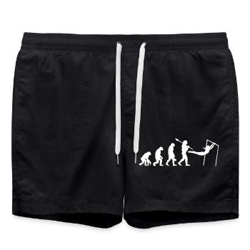 Gymnastik Herzschlag Puls Silhouette Kunst - Badeshorts - Schwarz - Vorne - AI Model Male 185 light (185cm)