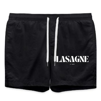 La lasagne, c’est l’amour - Short de bain - noir - Devant - AI Model Male 185 light (185cm)