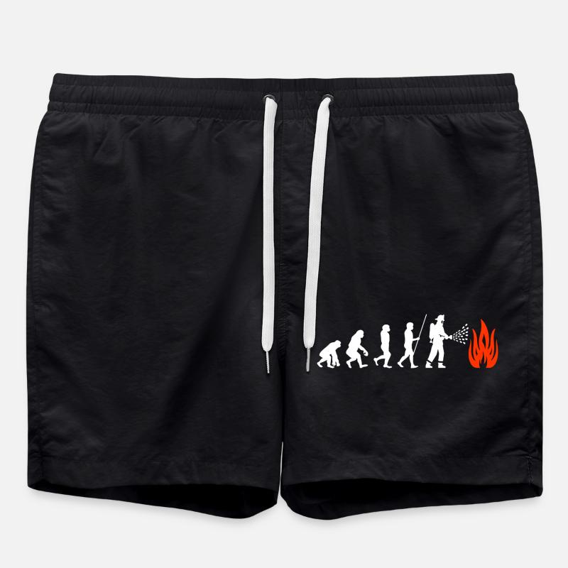 Fire Brigade Evolution Firefighter - Swim Trunks - black