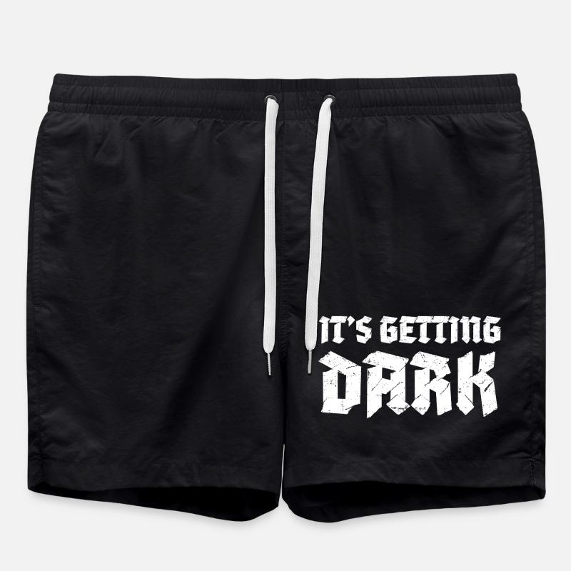 Es bekommt dunkles Graffiti-Typografiedesign - Badeshorts - Schwarz
