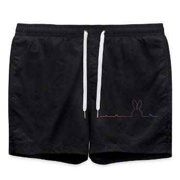 Osterhase Ostern - Badeshorts - Schwarz - Vorne - AI Model Male 185 light (185cm)