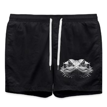 Bearded dragon - Swim Trunks - black - Front - AI Model Male 185 light (185cm)