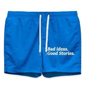 Mauvaises idées Bonnes histoires Fête Événement de vacances drôle - Short de bain - cobalt blue - Devant