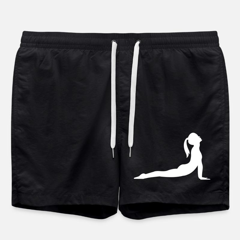Yoga Silhouette - Badeshorts - Schwarz