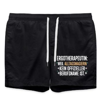 Ergotherapeutin Ergo Praxis Team Ergotherapie - Badeshorts - Schwarz - Vorne - AI Model Male 185 light (185cm)