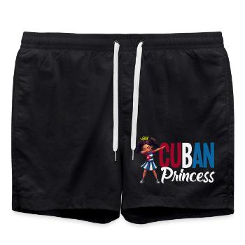 Kuba Stolz & Heimat - Cuba Flagge Design - Badeshorts - Schwarz - Vorne - AI Model Male 185 light (185cm)
