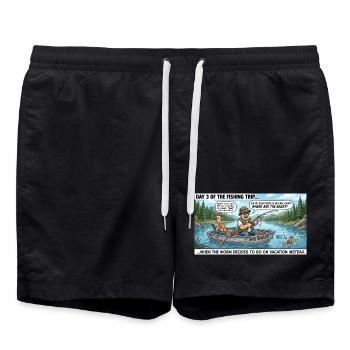 Bass Bandits Fishing Trip - Swim Trunks - black - Front - AI Model Male 185 light (185cm)