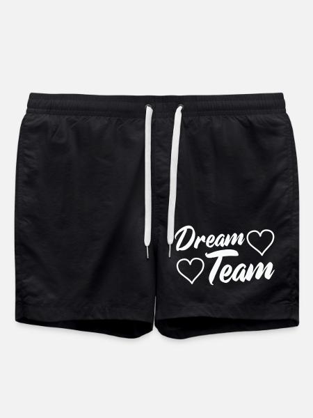 Dream team with hearts - Swim Trunks - black