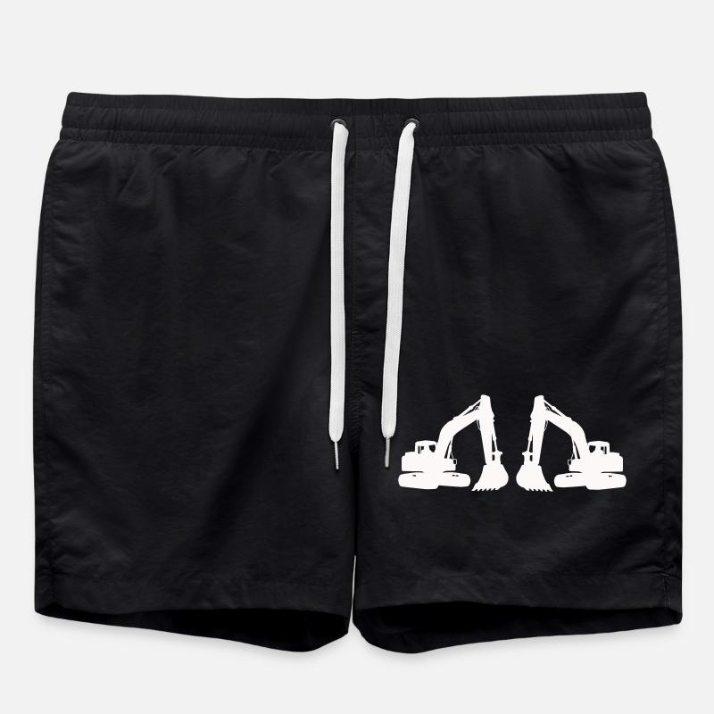 Silhouette de double excavatrice - Short de bain - noir