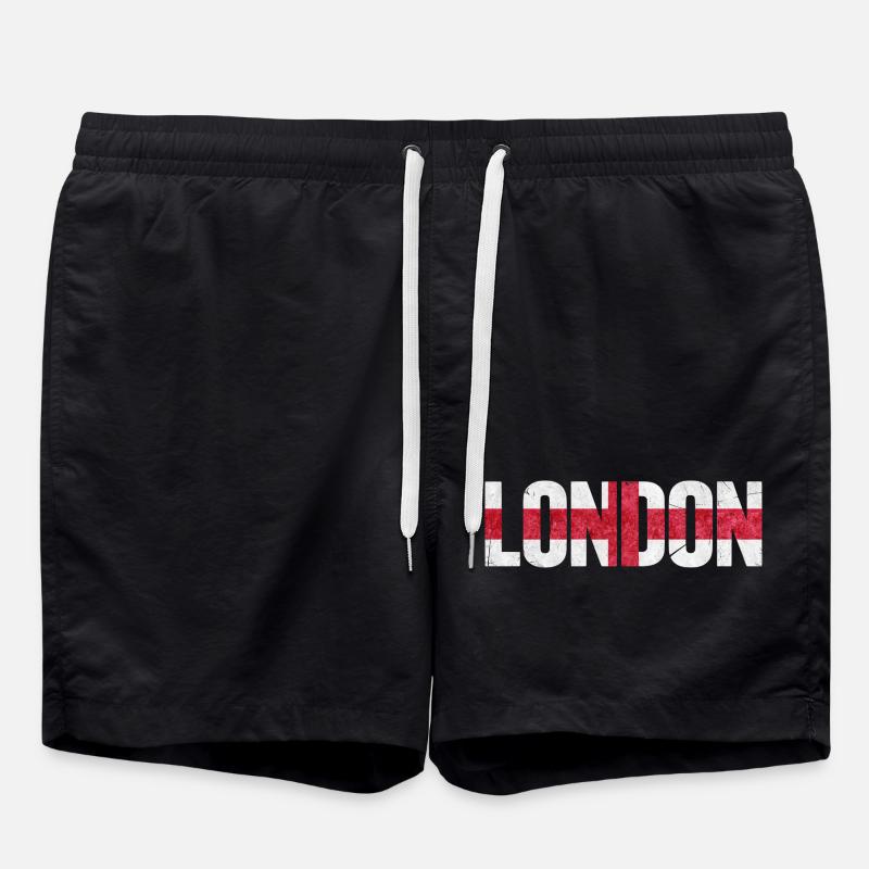 London England - Badeshorts - Schwarz
