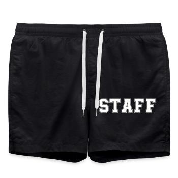 staff - Badeshorts - Schwarz - Vorne - AI Model Male 185 light (185cm)