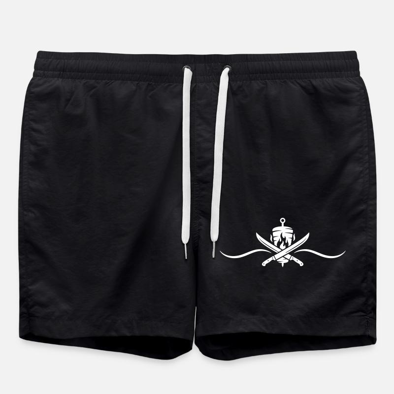 Döner Skewer Kebab - Swim Trunks - black