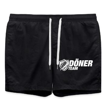 Döner Team - Badeshorts - Schwarz - Vorne - AI Model Male 185 light (185cm)