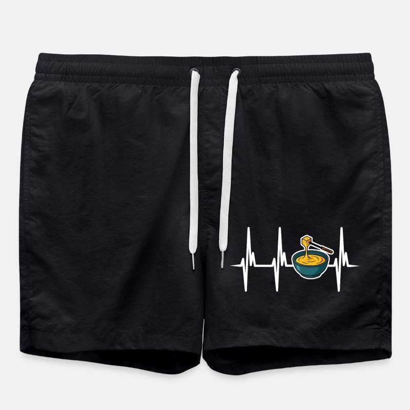 I love cheese fondue - Swim Trunks - black