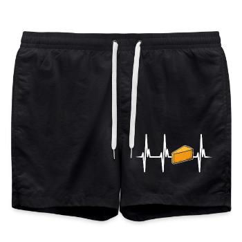 Ich liebe italienischen Käse - Badeshorts - Schwarz - Vorne - AI Model Male 185 light (185cm)