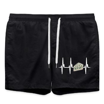 Ich liebe Gorgonzola - Badeshorts - Schwarz - Vorne - AI Model Male 185 light (185cm)