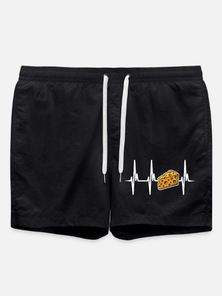 I love cheese - Swim Trunks - black