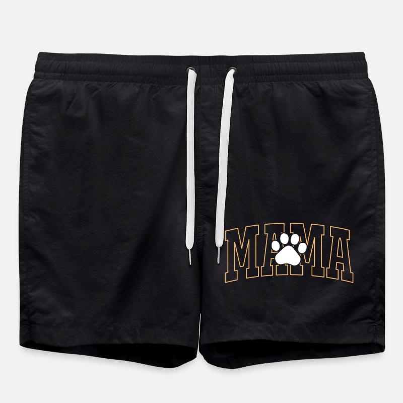 Maman avec empreinte de patte - Short de bain - noir
