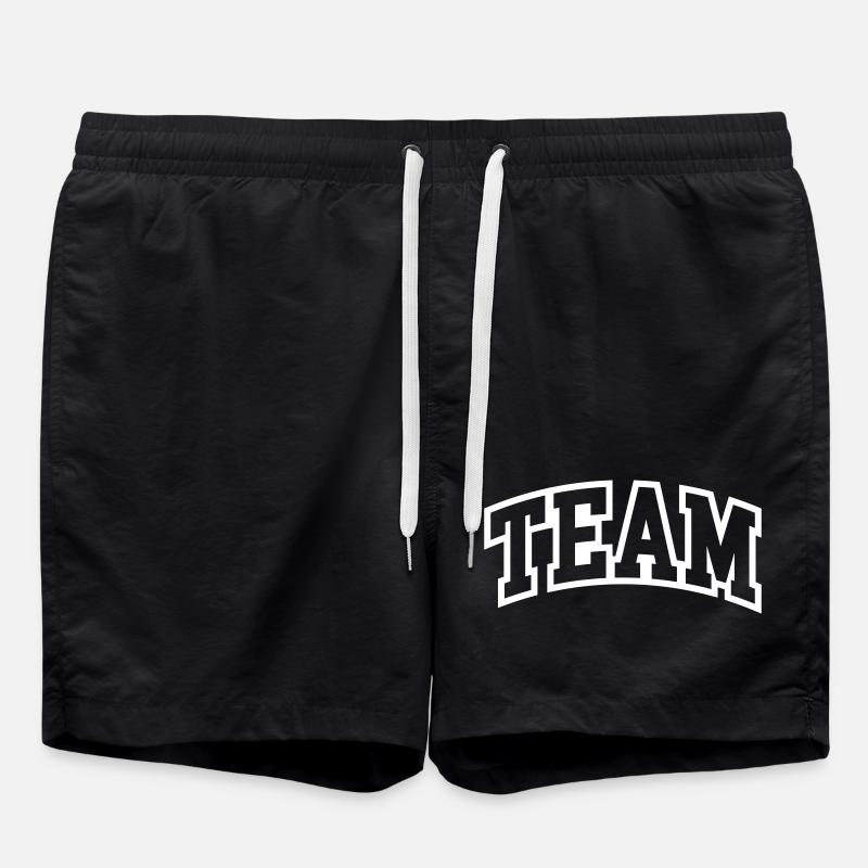 Team lettering - Swim Trunks - black