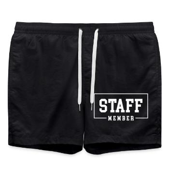 Staff Member - Badeshorts - Schwarz - Vorne - AI Model Male 185 light (185cm)