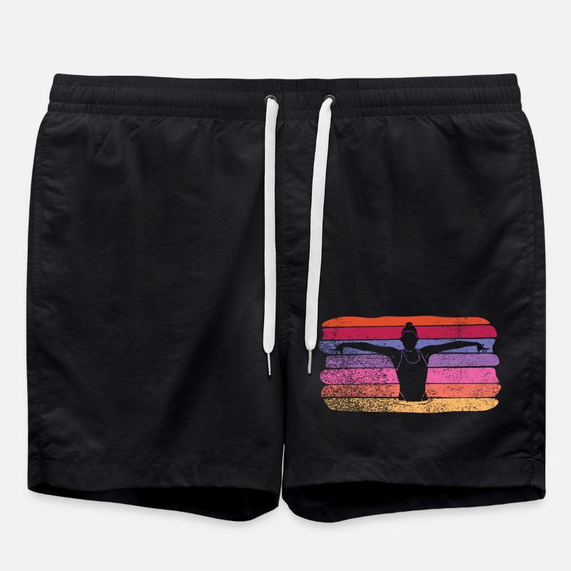 Artistic Swim Team Synchronized Swimming - Swim Trunks - black