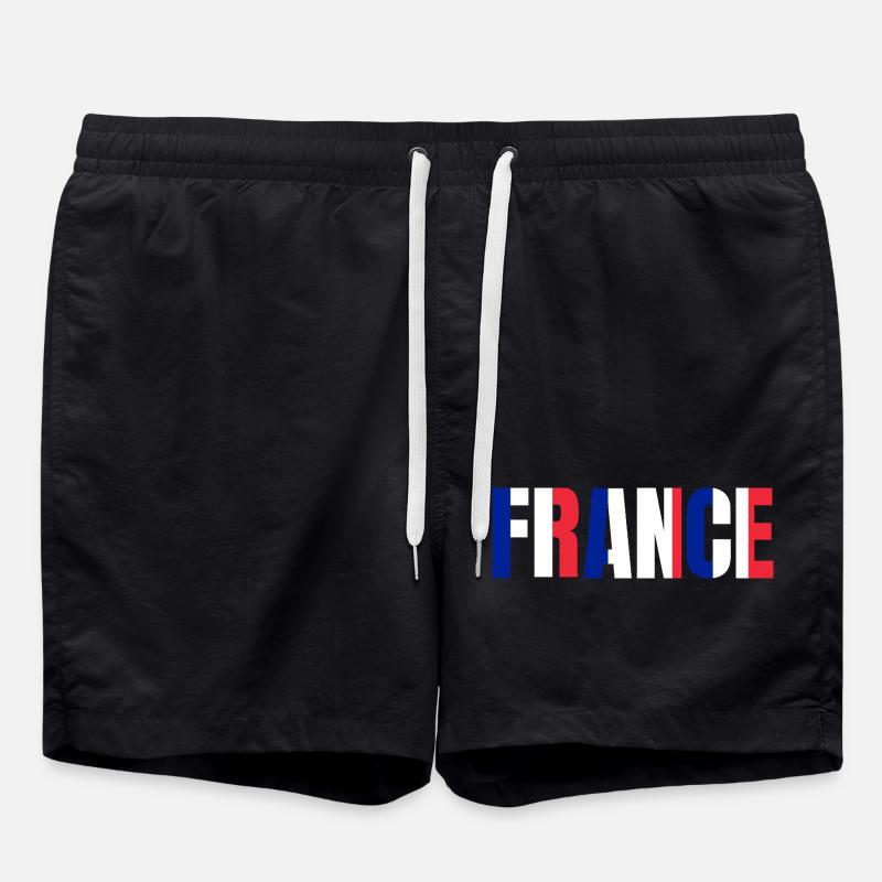 Flagge Frankreichs - Badeshorts - Schwarz