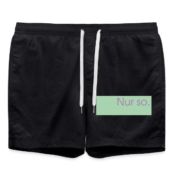 Nur so.  - Badeshorts - Schwarz - Vorne - AI Model Male 185 light (185cm)