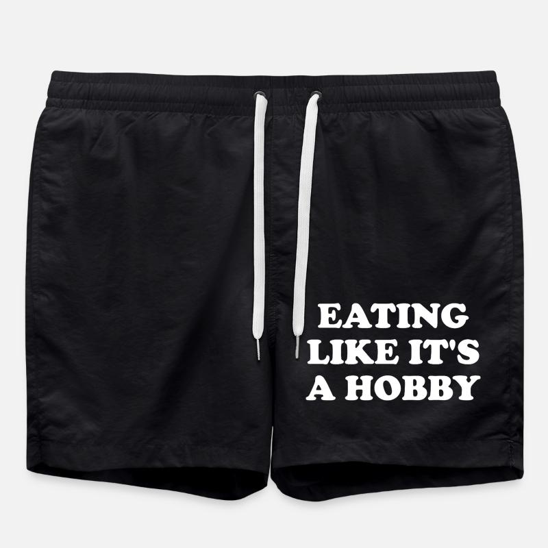 Eating Like It's A Hobby - Badeshorts - Schwarz