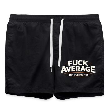 Be Farmer statt Durchschnitt - Badeshorts - Schwarz - Vorne - AI Model Male 185 light (185cm)