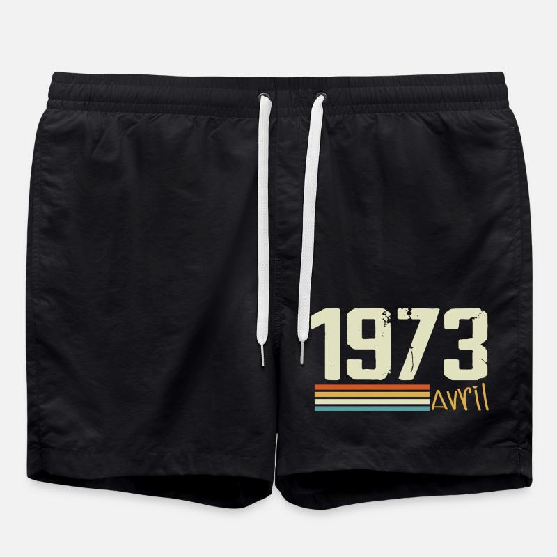 Born in April 1973 - Swim Trunks - black