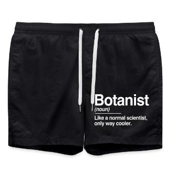 Botaniker-Definition - Badeshorts - Schwarz - Vorne - AI Model Male 185 light (185cm)