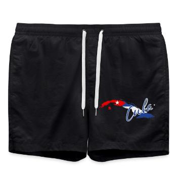 Carte avec le drapeau de Cuba, j’adore Cuba - Short de bain - noir - Devant - AI Model Male 185 light (185cm)