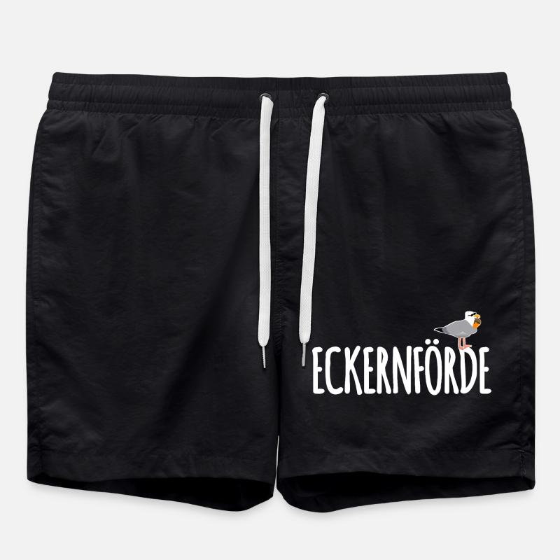 Eckernförde Möwe Ostsee - Badeshorts - Schwarz