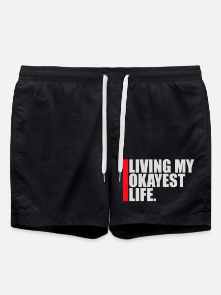 Vivere la mia vita più discreta Diceva divertente - Costume a pantaloncino - nero