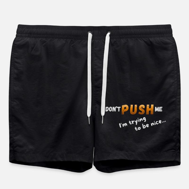 Don't look for me – I'm trying to be nice - Swim Trunks - black