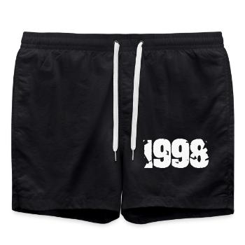 Été 1998 - Short de bain - noir - Devant - AI Model Male 185 light (185cm)