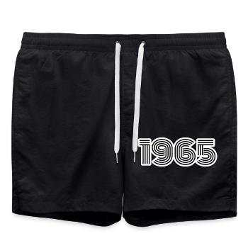 Né en 1965 - Short de bain - noir - Devant - AI Model Male 185 light (185cm)