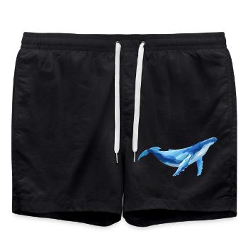 whale - Swim Trunks - black - Front - AI Model Male 185 light (185cm)