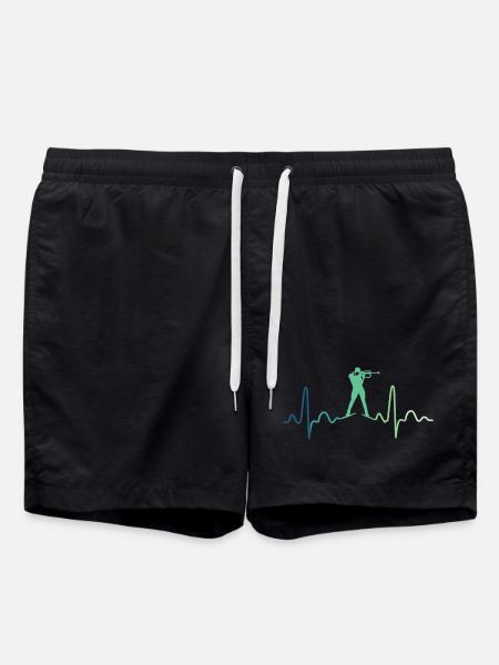 Biathlon Herzschlag-Biathlet - Badeshorts - Schwarz