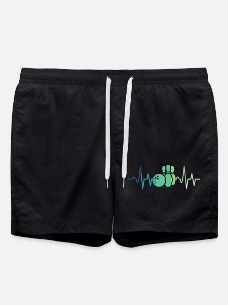 Bowling-Herzschlag-Bowler - Badeshorts - Schwarz