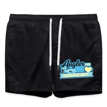 Angler Leidenschaft Fischsee - Badeshorts - Schwarz - Vorne - AI Model Male 185 light (185cm)