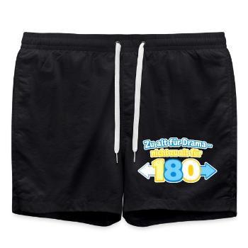 Zu alt für Drama 180 - Badeshorts - Schwarz - Vorne - AI Model Male 185 light (185cm)